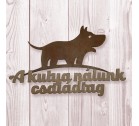 Kutya nálunk családtag - fali tábla