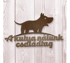 Kutya nálunk családtag - fali tábla
